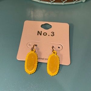Yellow Dangling Earrings